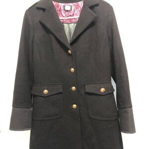J Crew Vintage Trench Coat Brass Buttons 100% Wool